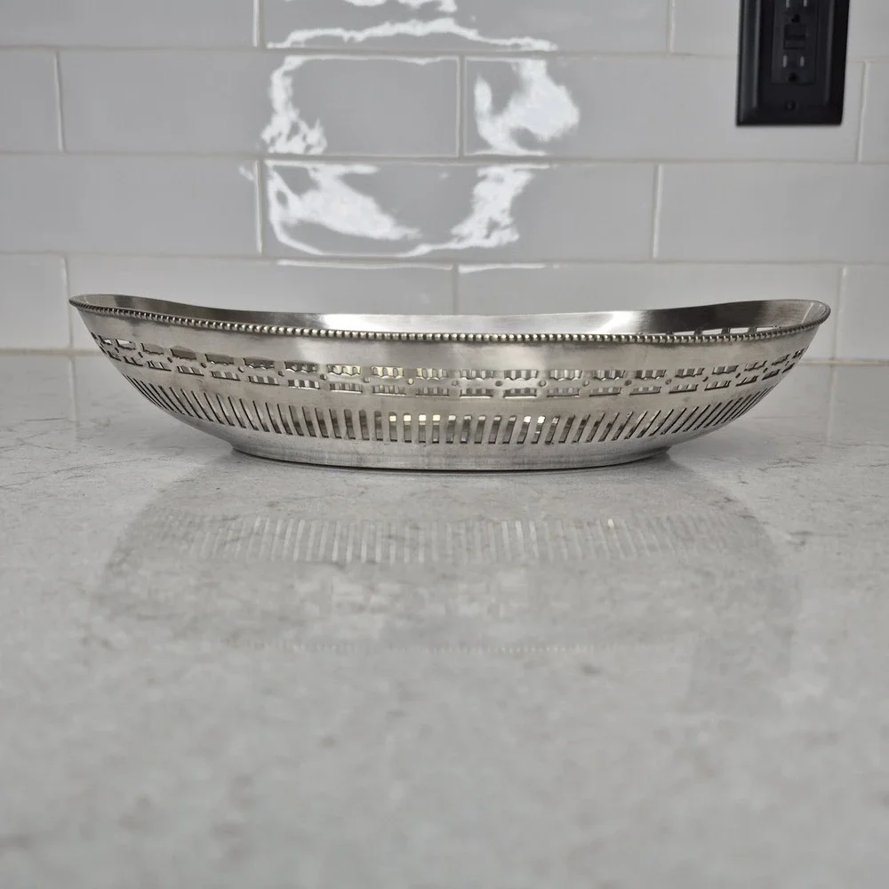 Vintage Gorham Co 0484 Silver Soldered The Lexington  Bread Basket Tray‎
